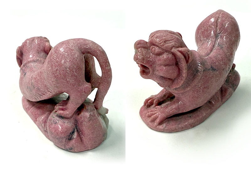 玫瑰石動物擺件(大)-石獅